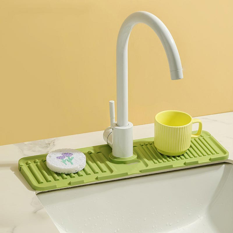 🔥 Faucet Splash Guard Draining Tray Mat